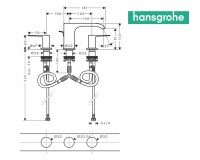 MEDIDAS BATERIA AMERICANA LAVABO VIVENIS HANSGROHE